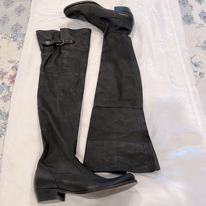 Leather Knee High Boots